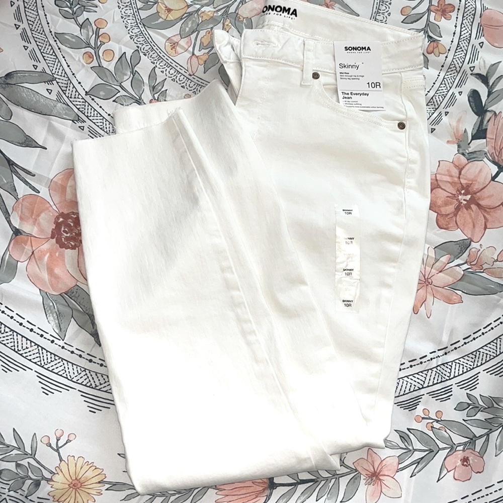 SONOMA White Everyday Jean - 10 Regular - NEW W/ TAGS